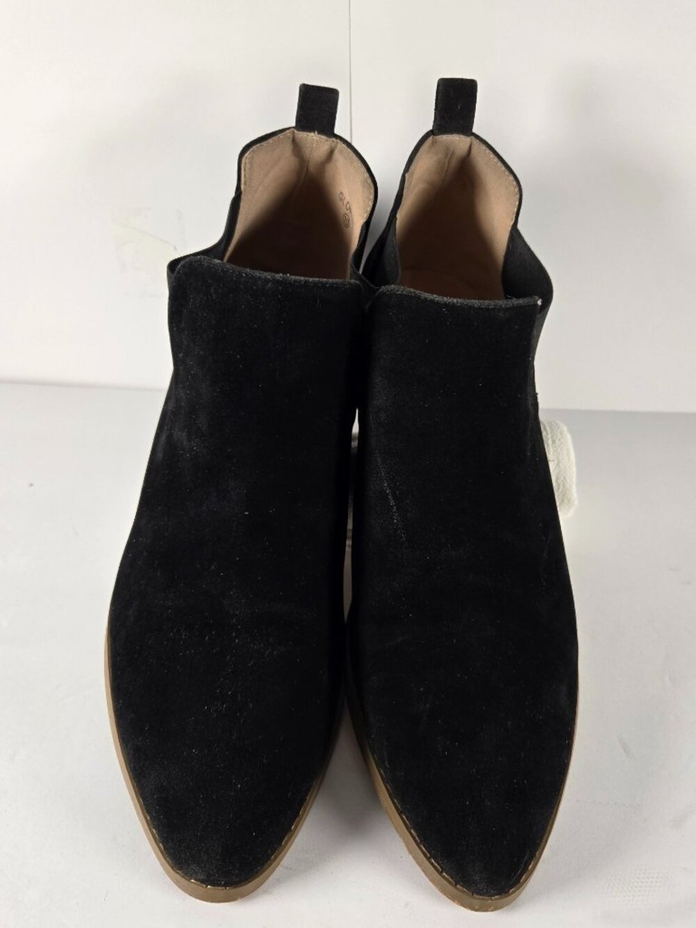 AMS Black Everyday Minimalist Block Heel Ankle Booties Women's Size 10